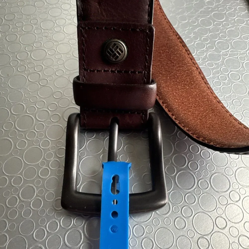 NWT Columbia Mens Brown Leather Belt Outdoor Classic Casual Gorpcore - Size 36
